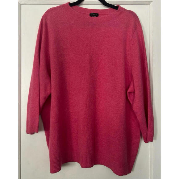Talbots Sweaters - Talbots Woman Pure Cashmere Sweater Pink Pullover Size 3X Soft Knit